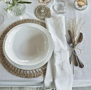 Mantel Individual trenzado para mesa de comedor, Natural - Product Image 3