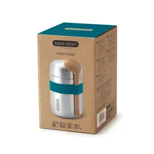Thermos alimentaire durable Black+Blum en acier inoxydable, couleur noire - Product Image 5