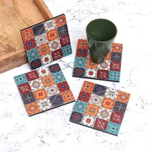 Posavasos de diseño cuadrado Multicolor con estilo, alfombrilla decorativa para bebidas para el hogar, mesa de comedor, fiesta, Mostrador de Bar y decoración de restaurante - Product Image 2