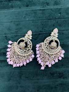 Antique Gold Plated Zircon Earrings <b>for</b> Women Hot <b>Sale</b> Indian Style Ethnic Jewellery Made of Alloy with Pearls - Product Image 1