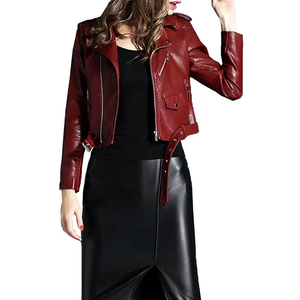 Derniers vêtements d'hiver Veste respirante en cuir véritable pour femmes Vestes épaisses et chaudes Vestes en cuir pour femmes vente en gros - Product Image 3