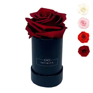 Custom Gift Floral Flower Bouquets Luxury Paperboard Packaging Round Boxes For Roses