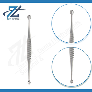 เครื่องมือผ่าตัดแบบใช้มือทำจากสแตนเลสคุณภาพสูง ยี่ห้อ Stanley Boyd Curette แบบสองด้าน สำหรับขูดกระดูก ความยาว 50 มม. ได้รับการรับรองมาตรฐาน CE - Product Image 3