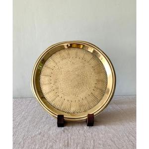 Bandejas de servicio de latón superior para entretenimiento doméstico de lujo y arreglos de catering profesional con arte dorado - Product Image 3