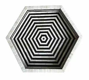 Plateau carré vintage en bois émaillé avec imprimé feuille Plateau de service inspiré de la nature pour la décoration intérieure apportant l'extérieur à l'intérieur - Product Image 5