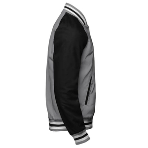 แจ็กเก็ต2025เลตเตอร์แมนสำหรับผู้ชายแจ็กเก็ตทีมเบสบอลสีพื้นของนักศึกษาฤดูหนาว - Product Image 3