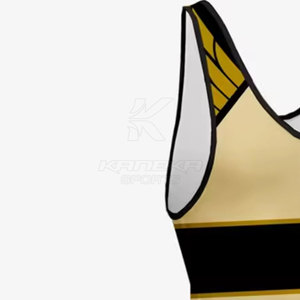 Custom Printing Polyester/Spandex Lightweight Quick Dry Breathable Front Logo Fitted Wrestling <b>Weightlifting</b> <b>Singlet</b> KANEKA - Product Image 4