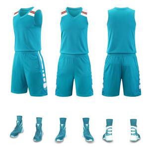 Uniformes de basket-ball noirs et rouges réversibles de sublimation professionnelle - Product Image 1