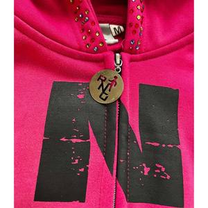 Trendy 100% Cotton Fleece Zip up Hoodie Hombres Sparkly Letter Print Elegante Streetwear Anti-Pilling Alta calidad - Product Image 6