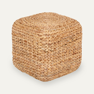 Tabourets ottomanes fabriqués à la main en jacinthe d'eau, tabourets durables, poufs, chaises, fourniture d'usine - Product Image 1