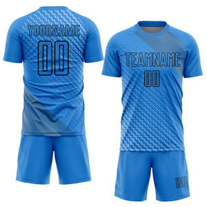 Exportador de uniformes de fútbol al por mayor que entrega conjuntos de camisetas de fútbol hechos con tela transpirable que absorbe la humedad para Academias - Product Image 1