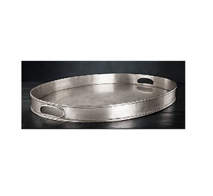 Nouveau plateau de forme ronde en cuivre fini martelé pour fleurs et bols à soupe à vendre - Product Image 3