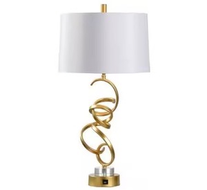 Lámpara de mesa de metal moderna hecha a mano para decoración de dormitorio Luz de escritorio de hierro artística con acento elegante para el hogar para sala de estar - Product Image 2