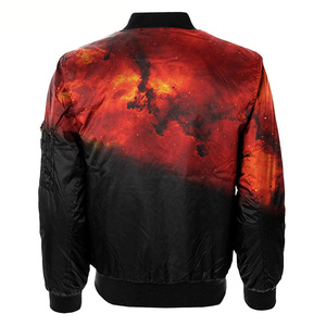 Chaqueta Bomber de Invierno Personalizada para Hombre, Sublimada, OEM, 100% Poliéster Satinado, Cierre de Cremallera, Impermeable, Resistente al Viento, Ligera - Product Image 2