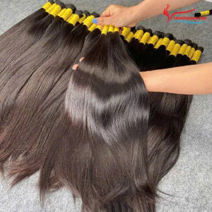 Extensiones de Cabello Humano Natural de Alta Calidad, Cabello Vietnamita Virgen de un Solo Donante, Color Castaño Natural, Listo para Enviar - Product Image 2