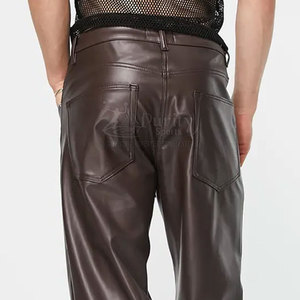 กางเกงหนังผู้ชายสไตล์ใหม่กางเกงฤดูหนาว - Product Image 4