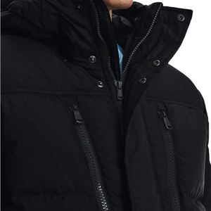 Manteaux en duvet pour hommes surdimensionnés, légers, résistants à l'eau, coupe-vent, avec capuche, avec logo personnalisé - Product Image 3