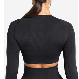 เสื้อครอปแบบสปอร์ตสำหรับผู้หญิงเสื้อผ้าระบายอากาศได้ดีสไตล์ฤดูร้อนออกแบบโลโก้ได้ตามต้องการ - Product Image 3