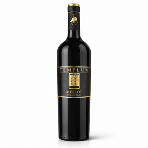 Vino Tinto Templum Añejado en Roble, 100% Merlot, 13% ABV, 4 Meses de Añejamiento en Roble, Vino Blanco Español, 750ml - Product Image 1