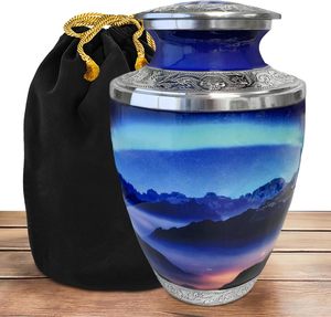 High Quality <b>Large</b> Adult Purple Butterfly Shaped Brass Cremation <b>Urn</b> American Style Funeral <b>Urn</b> with Testi Wholesale Supplies - Product Image 6