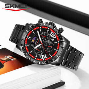 Montre-bracelet pour homme en acier inoxydable avec mouvement à quartz de haute qualité, logo personnalisé OEM, cadran en verre à six aiguilles, étanche, nouvelle collection, vente en gros - Product Image 5