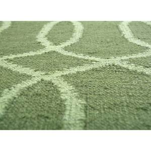 พรมลายเรขาคณิตอินดัสบาร์ สีเขียว ทอแบบแบน พรมปอกระเจาสำหรับตกแต่งบ้าน ทางเข้า ห้องนอน หรือโถงทางเดิน-รุ่น DRWM-125 - Product Image 3