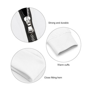 New Arrival Women's 100% Cotton Long Sleeve Round Neck Shoulder Slope Solid Color Comfortable Casual Zip Hoodie Best Price - Product Image 5