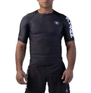 MMA Heat-Transfer Printed Spandex/Polyester 280g Custom Logo <b>Men's</b> Rash Guard New Style <b>Bright</b> Way International - Product Image 1