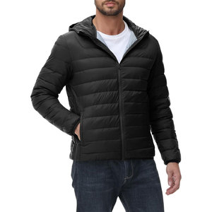 Chaqueta de plumón para hombre con tela acolchada para máxima calidez, chaqueta de invierno para hombre con cierre de cremallera para estilo y comodidad - Product Image 2