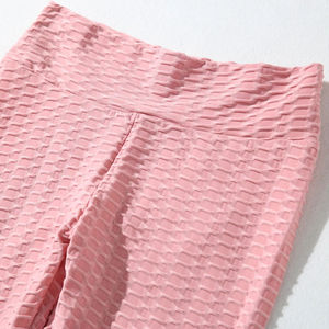 Leggings de yoga respirants sans couture à taille haute avec pantalon d'entraînement de gymnastique en coton de poche tricoté à partir de Spandex - Product Image 3