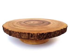 ถาดไม้อะคาเซียแบบเท้าสูงทำจากไม้อะคาเซียแท่นวางเค้กสำหรับเสิร์ฟเค้กและผลไม้ - Product Image 6