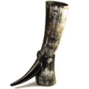 เขาควายธรรมชาติสำหรับดื่ม วัสดุคุณภาพสูง ขัดเงา เป็นมิตรกับสิ่งแวดล้อม ลายสัตว์ - Product Image 1