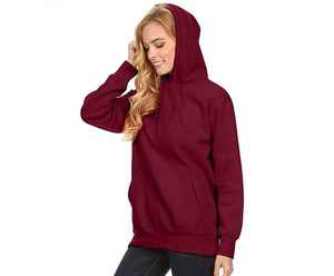 Venta directa del fabricante Sudaderas con capucha de invierno para mujer de alta calidad con logotipo personalizado Posición de logotipo frontal de moda de punto sólido - Product Image 4