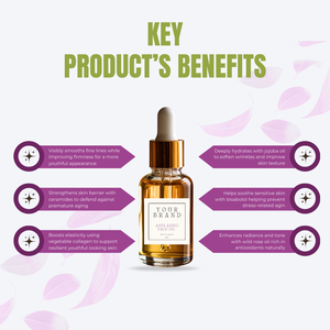 FABRIQUÉ EN FRANCE ODM OEM Formulation Personnalisée Sérum Huile Visage Anti-Âge en Gros Formule Naturelle Sûre et Propre Qualité Assurée - Product Image 2