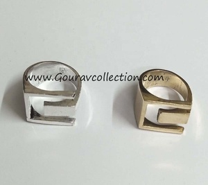 GS Metal Bohemian Design Bagues en laiton pour femmes, couleurs argent doré, bijoux en alliage pour fête, fiançailles, modèle GC-RG-211 - Product Image 1