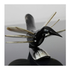 Posavasos de cuerno de vaca natural hechos a mano elegantes, posavasos rectangular ecológico para restaurante, oficina, hecho a mano para cualquier - Product Image 1