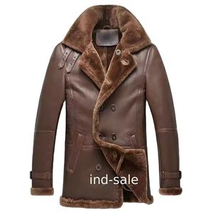 Custom Leather <b>Fur</b> <b>Jacket</b> Unisex <b>for</b> <b>Men</b> and Women High Street Stand Collar Waterproof 2023 Winter Clothes - Product Image 1