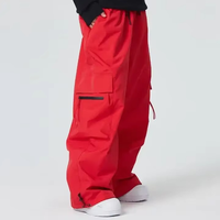 Pantalon de ski unisexe pour adultes, coupe large, coupe-vent, cargo, isolé, imperméable, en tissu Tex Polartec, écologique, chauffant