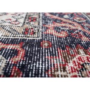 Alfombra de Lana Anudada a Mano Roja y Naranja Vintage Pae-2467 con Diseño de Medallón y Patrón de Rompecabezas para Decoración de Sala de Estar y Pasillo - Product Image 3