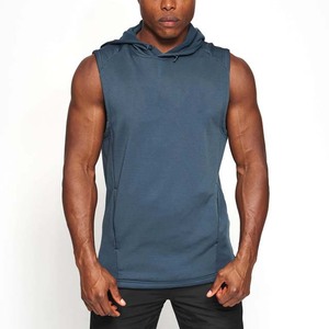 Débardeurs de sport à capuche pour hommes, confortables, à séchage rapide, respirants, en coton tricoté, sweat-shirts de sport - Product Image 2