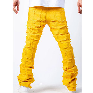 Venta caliente Pantalones apilados para hombres Fábrica de ropa casual de calidad premium hecha de tela de lona - Product Image 2