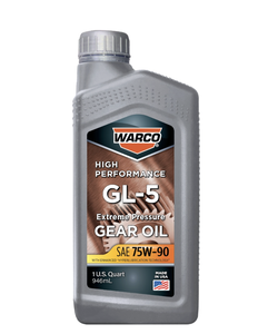 Aceite para Engranajes de Presión Extrema WARCO Totalmente Sintético 75W-90 GL-5, Paquete de 6, 1 Cuarto de Galón - Product Image 1