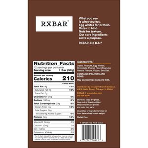 RXBAR Protein <b>Bars</b>, Protein <b>Snack</b>, <b>Snack</b> <b>Bars</b>, Peanut Butter Chocolate, 22oz Box (12 Count) - Product Image 6