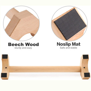 VIGFIT Buchenholz Calisthenics Krafttraining Workout-Übungsgeräte Holz-Parallettes Handstand-Liegestütz-<span class=keywords><strong>Block</strong></span>-Griffe - Product Image 5