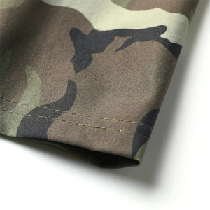 Sudadera con capucha de manga corta de camuflaje de verano para hombre, ropa de calle ligera para exteriores, sudadera con bolsillo con cremallera - Product Image 6