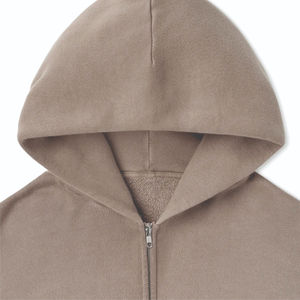 Sudaderas con capucha y sudaderas para hombre con cremallera holgada de gran tamaño en blanco térmico de gran tamaño con logotipo personalizado sudaderas con cremallera transpirables - Product Image 2