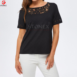 เสื้อยืดคอกลมแขนสั้นสำหรับผู้หญิงดีไซน์ใหม่ล่าสุด - Product Image 6