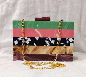 Artisanat indien pochette de type résine personnalisée pour les femmes sacs fourre-tout promotionnels - Product Image 5