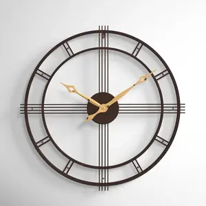 Horloge murale en métal de haute qualité et de luxe, prix de gros, décoration élégante pour maison, hôtel, horloge murale à un prix abordable - Product Image 4