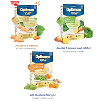 Vinamilk-or optimal-céréales pour bébé-aliments pour bébé-saveur d'avoine, saumon et légumes-emballage 350g par boîte x 24 boîtes